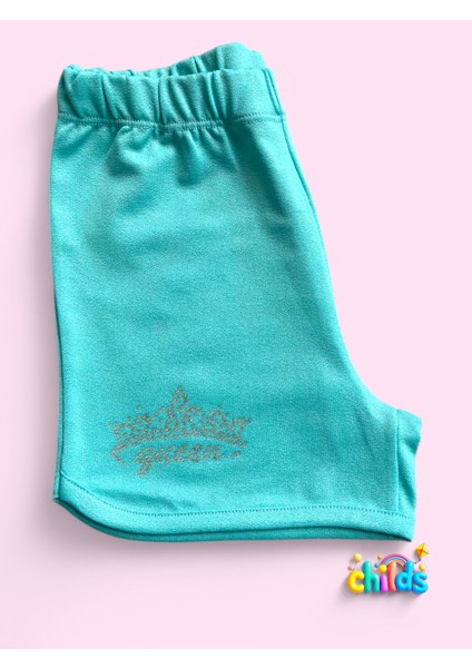 Kısa Kol Flamingo Baskılı Penye Lazer Kesimli Saçaklı Kız Çocuk T-Shirt Şortlu Takım fırsatları