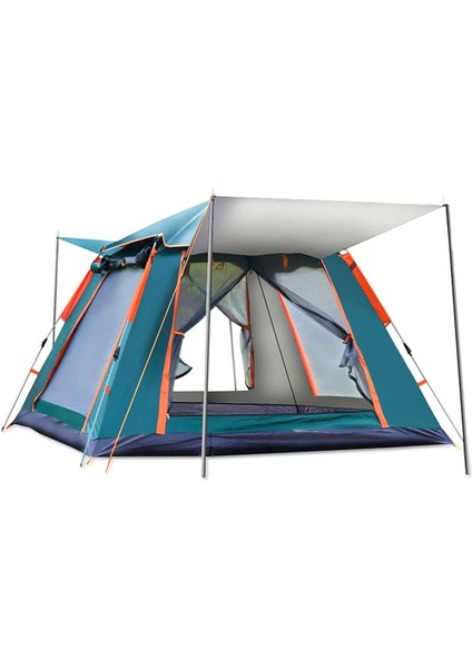 Tenteli 6 Kişilik Otomatik Çadır 240X240X155 cm Çadır Çantalı Çadır - Sineklikli Çadır