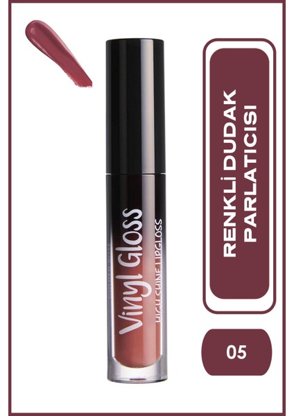 Vinyl Gloss High Shine Lipgloss No: 05 - Yoğun Renkli Dudak Parlatıcısı - 8691190390358