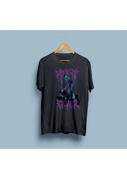 Oversize Night Fever Zombi Tasarım Unisex T-Shirt