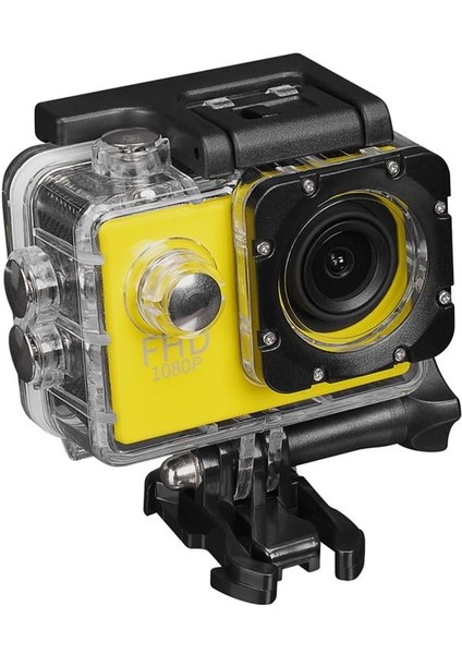 EV-AK1080P Aksiyon Kamera (Sarı)