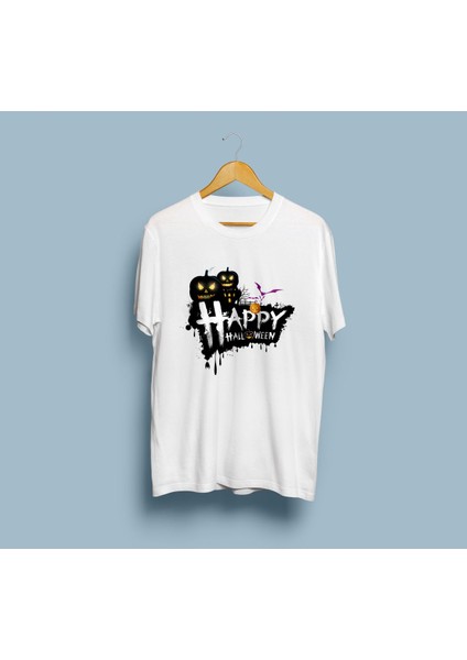 Oversize Happy Halloween Tasarım Unisex T-Shirt
