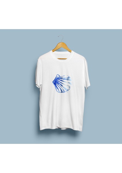 Oversize Deniz Kabuğu Tasarım Unisex T-Shirt