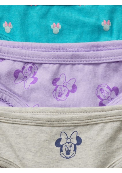 Bebek Çok Renkli 5'li Minnie Mouse Desenli Külot Seti