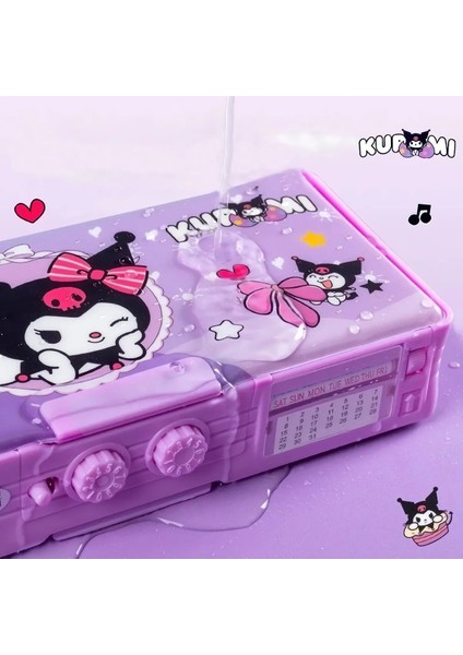 Sanrio Kuromi Çok Fonksiyonlu Şifreli Kalem Kutusu (Mor) Kuromi Kalemlik Sanrio Kore Tarzı fırsatları