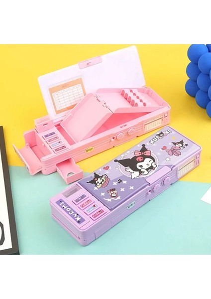 Sanrio Kuromi Çok Fonksiyonlu Şifreli Kalem Kutusu (Mor) Kuromi Kalemlik Sanrio Kore Tarzı indirimleri
