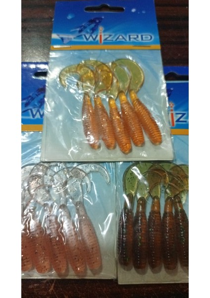 Orak Kuyruk Silikon - 6cm 3 Paket - 8cm 2 Paket Suni Yem
