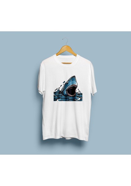 Oversize Shark Cartoon Unisex T-Shirt