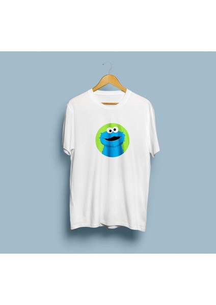Oversize Kurabiye Canavarı Tasarım Unisex T-Shirt