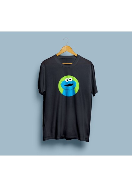 Oversize Kurabiye Canavarı Tasarım Unisex T-Shirt