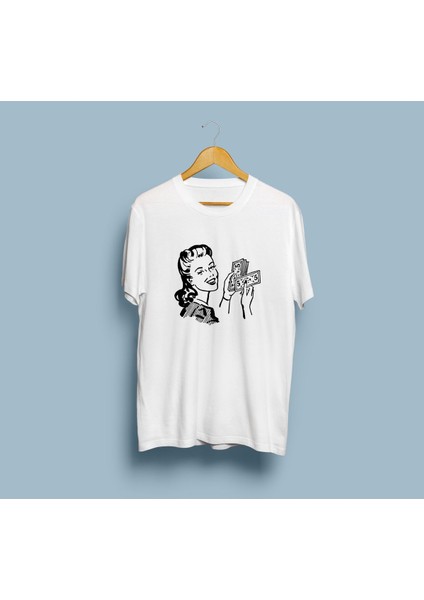 Oversize Zengin Kadın Tasarım Unisex T-Shirt