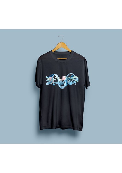 Oversize Deniz Kabukları Tasarım 2 Unisex T-Shirt