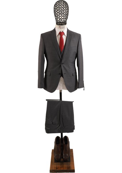Yelekli Slim Fit Takım Elbise