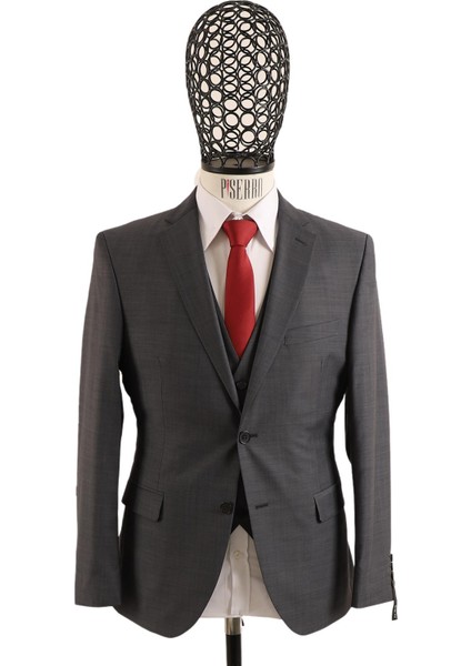 Yelekli Slim Fit Takım Elbise