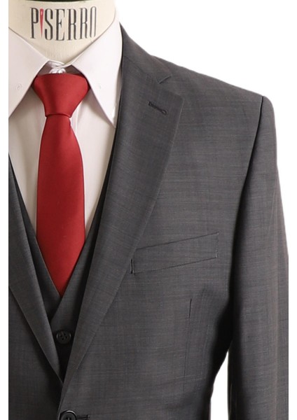 Yelekli Slim Fit Takım Elbise