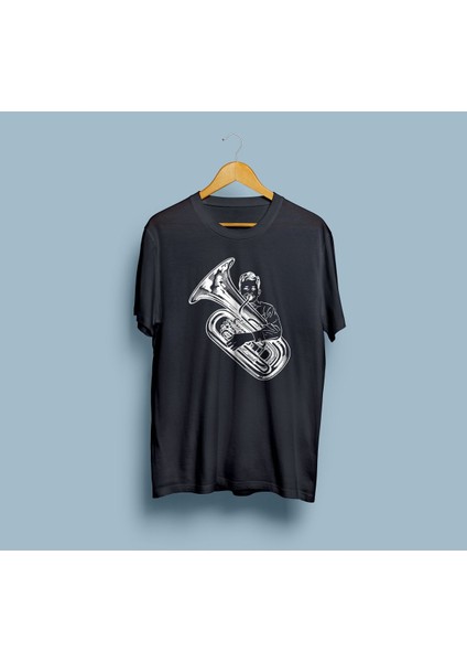 Oversize Trombone 2 Tasarım Unisex T-Shirt