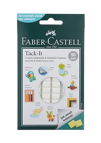 Tack It 50 gr Yapıştırıcı, Sökülebilir ve Yeniden Kullanılabilir Yapıştırıcı (Çok Renkli, Asorti)