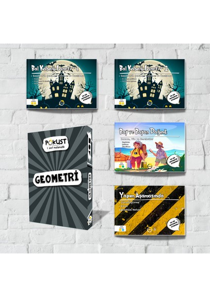 -1. Sınıf Matematik - Geometri - 4 Kitap