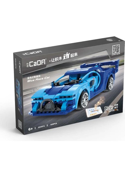 C51073W Mavi Yarış Arabası – 325 Parça, Rc & Uygulama Kontrollü, 1:20 Ölçekli Model