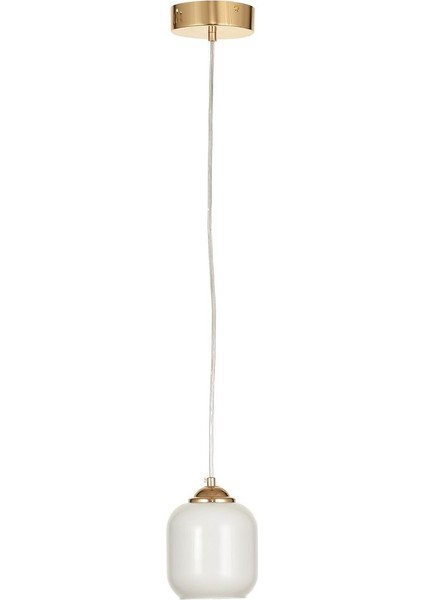 Siena Tekli Beyaz Camlı Salon Oturma Odası Modern Avize - (Gold Kaplama) fiyatları
