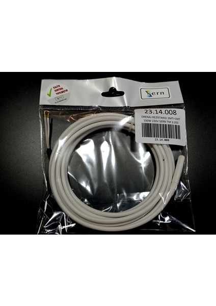 Kuluçka Drenaj Isıtıcı Rezistansı 2mt Sıcak 1mt Soğuk 100W 230V TM3.202 modelleri