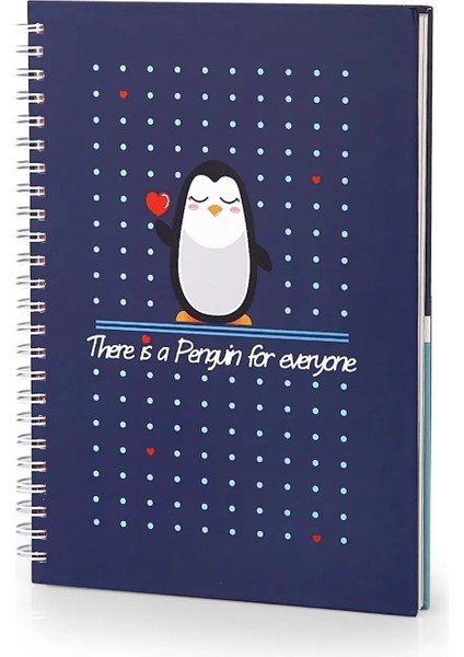 Penguen Desenli Özel Baskılı Tasarım Defter