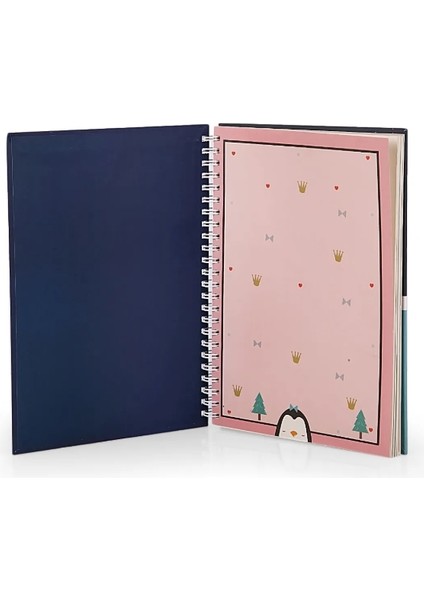 Penguen Desenli Özel Baskılı Tasarım Defter