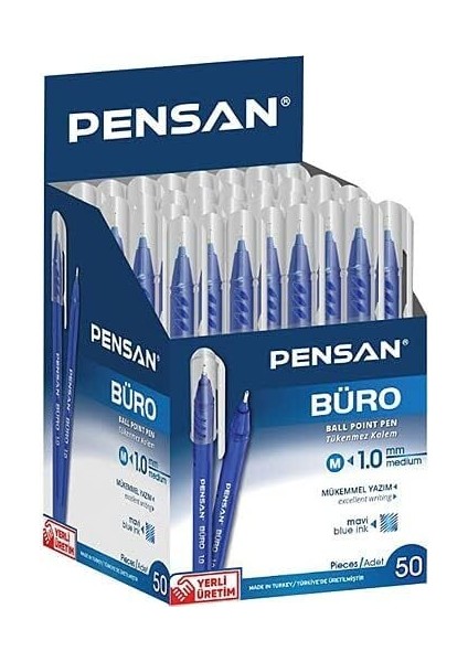 Büro Mavi Tükenmez Kalem 50 Li Paket