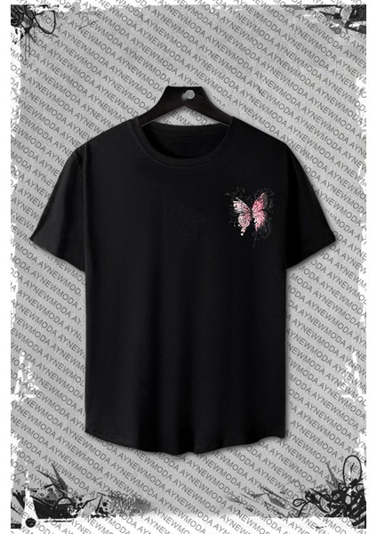 Kadın Beyaz Flower Baskılı Oversize T-Shirt