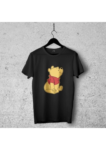 Winnie The Pooh Tasarımlı Tshirt , Premium Kalite Çatlama Solma Yapmayan Baskılı Tshirt