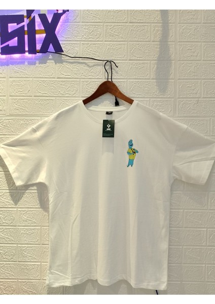 Çiftlere Özel Ateş ve Su Baskılı Oversize T-Shirt