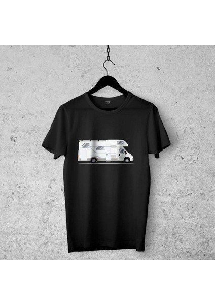 Karavan Tasarımlı Tshirt 37 ,unisex Premium, Çatlama Solma Yapmaz Adventur