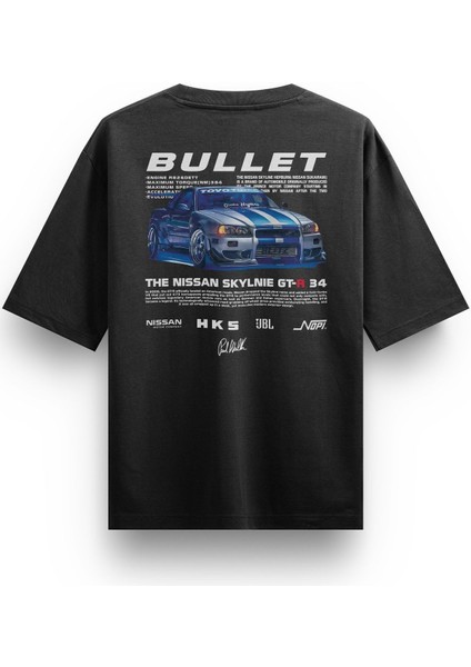 Fast And Furious Paul Walker Nissan Skyline Gt-R Oversize Tshirt