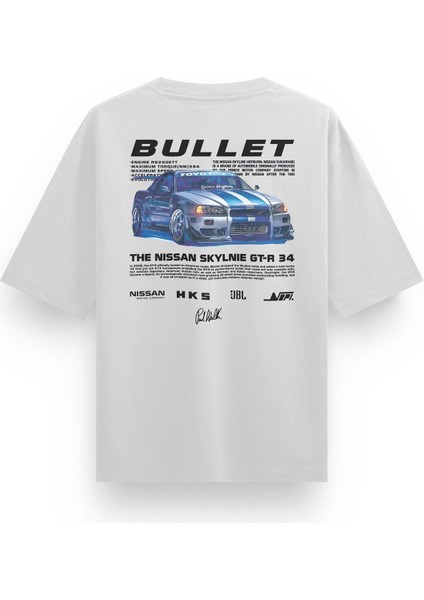 Fast And Furious Paul Walker Nissan Skyline Gt-R Oversize Tshirt