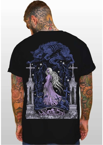 Return Of The Death, Siyah , Baskılı ,t Shirt, %100 Pamuk Erkek Kadın Regular