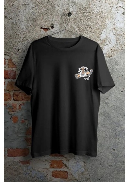 Tasarım One Piece Monkey Nika Gear 5 Anime Baskılı Oversize T-Shirt fiyatları