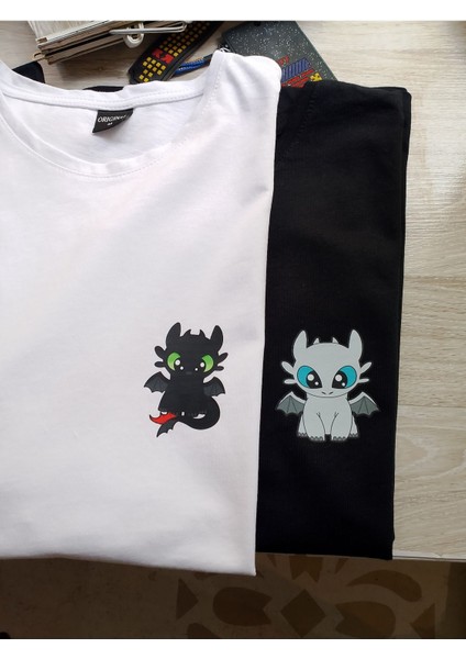 Ejderha Baskılı Çiftlere Özel Oversize T-Shirt fiyatları