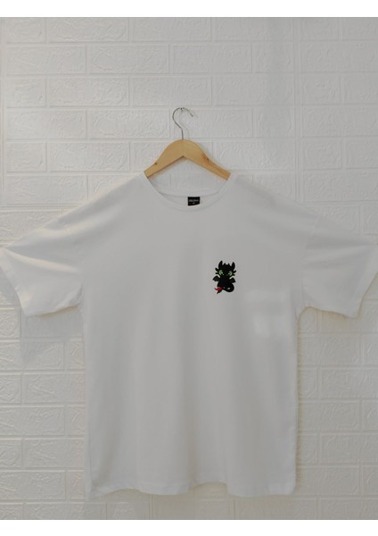 Ejderha Baskılı Çiftlere Özel Oversize T-Shirt modelleri