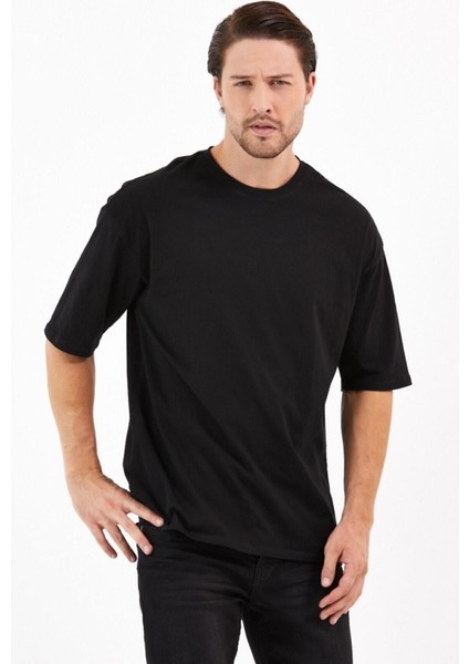 Pamuk Bisiklet Siyah Oversize T-Shirt modelleri