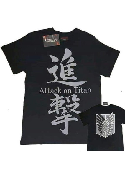Siyah Attack On Tıtan (Logo) T-Shirt