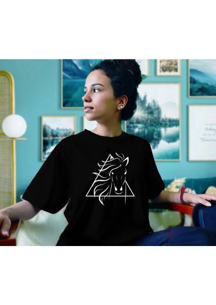 Köpek Baskılı Siyah Oversize Tişört fiyatları