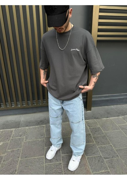 Essence Project Oversize T-Shirt - Smoky indirimleri