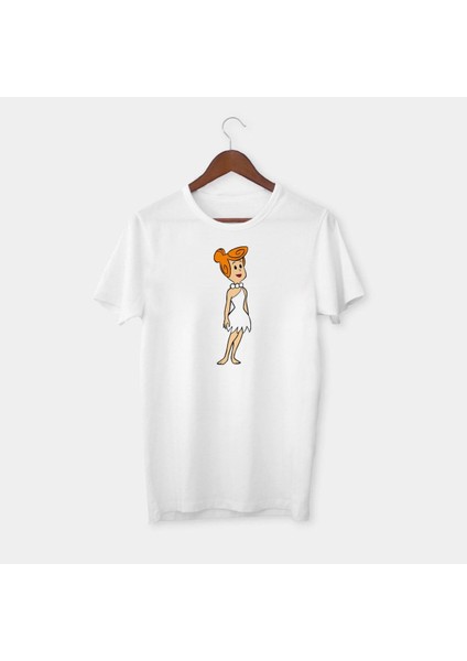 Unisex Taş Devri Vilma Tasarımlı Tişört