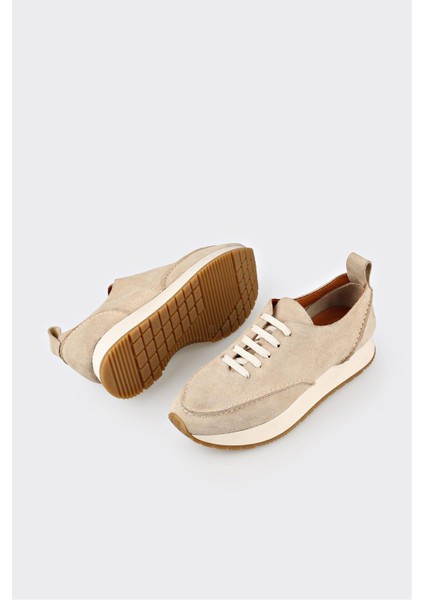 Taba Deri Kadın Spor Ayakkabı modelleri