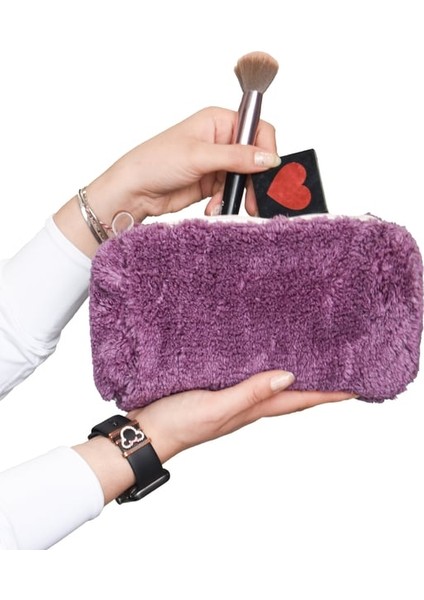 Peluşçu Dayı Fermuarlı Peluş Makyaj Çantası (Uzun Tüylü) – Kadınlar Için En Yeni Makyaj Çantası