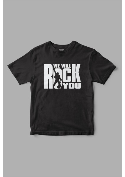 We Will Rock You Queen Baskılı Tişört