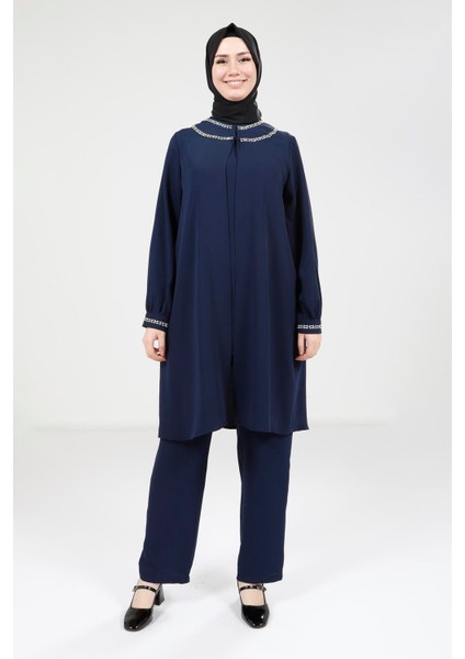 Lacivert Pantolon Bluz Alt Üst Takım 9274