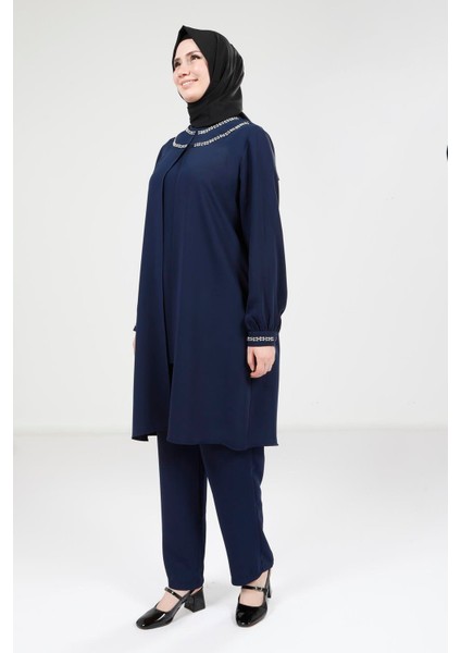 Lacivert Pantolon Bluz Alt Üst Takım 9274 modelleri