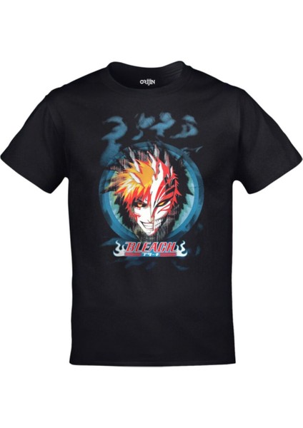 Unisex Siyah Bleach Anime Tshirt