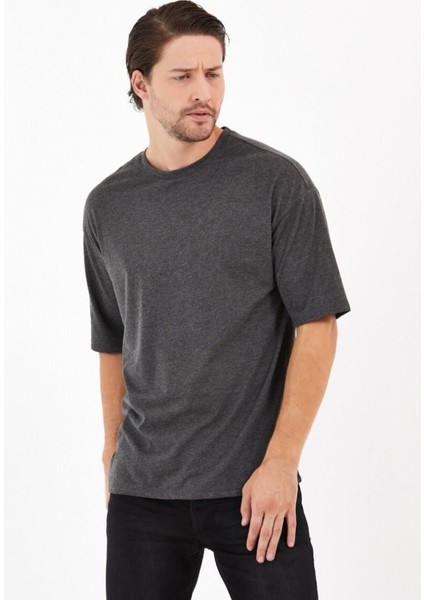 Pamuk Bisiklet Antrasit Gri Oversize T-Shirt fiyatları